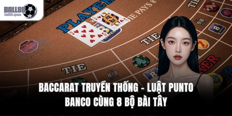 accarat Truyền Thống - Luật Punto Banco Cùng 8 Bộ Bài Tây